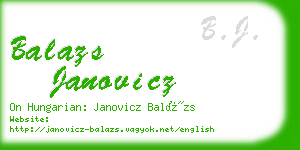 balazs janovicz business card